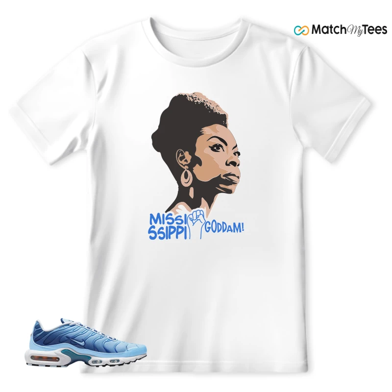 NIKE AIR MAX PLUS UNIVERSITY BLUE GRADIENT SNEAKER Matching Tees t-shirt