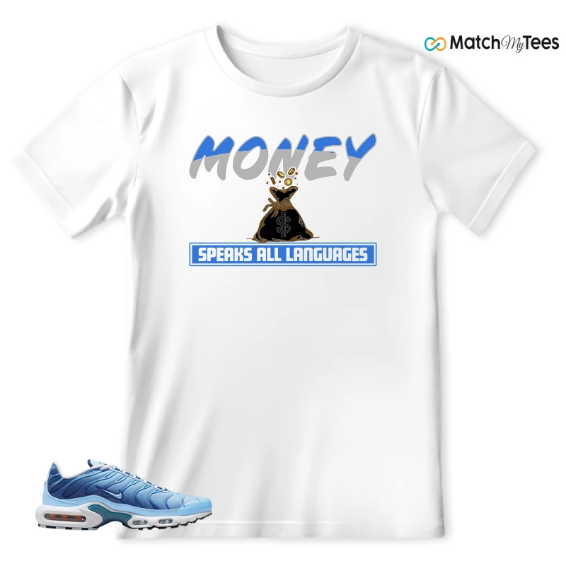 NIKE AIR MAX PLUS UNIVERSITY BLUE GRADIENT SNEAKER Matching Tees t-shirt