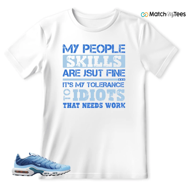 NIKE AIR MAX PLUS UNIVERSITY BLUE GRADIENT SNEAKER Matching Tees t-shirt