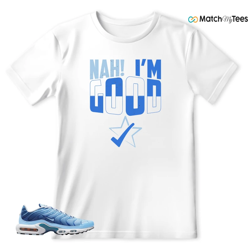 NIKE AIR MAX PLUS UNIVERSITY BLUE GRADIENT SNEAKER Matching Tees t-shirt