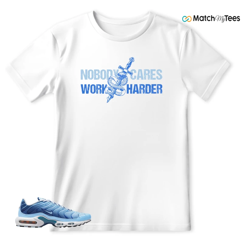 NIKE AIR MAX PLUS UNIVERSITY BLUE GRADIENT SNEAKER Matching Tees t-shirt