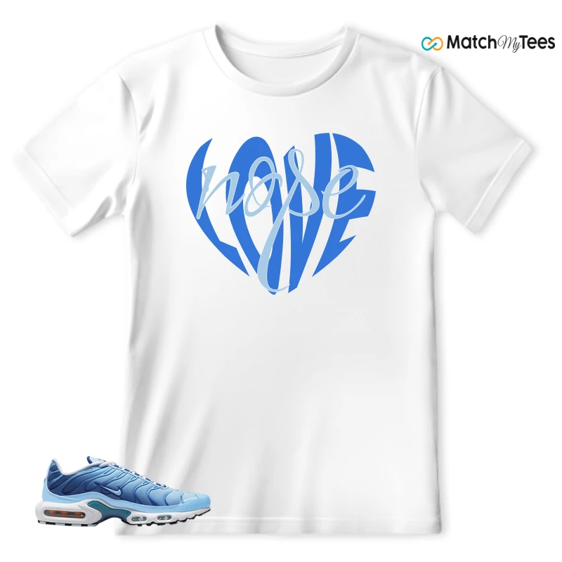 NIKE AIR MAX PLUS UNIVERSITY BLUE GRADIENT SNEAKER Matching Tees t-shirt