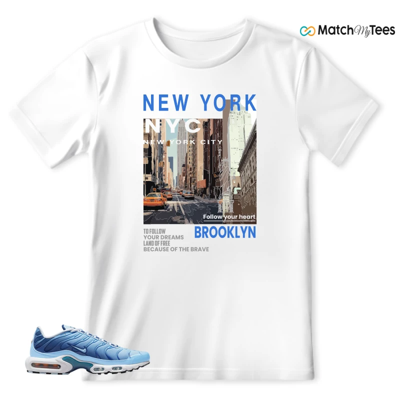 NIKE AIR MAX PLUS UNIVERSITY BLUE GRADIENT SNEAKER Matching Tees t-shirt