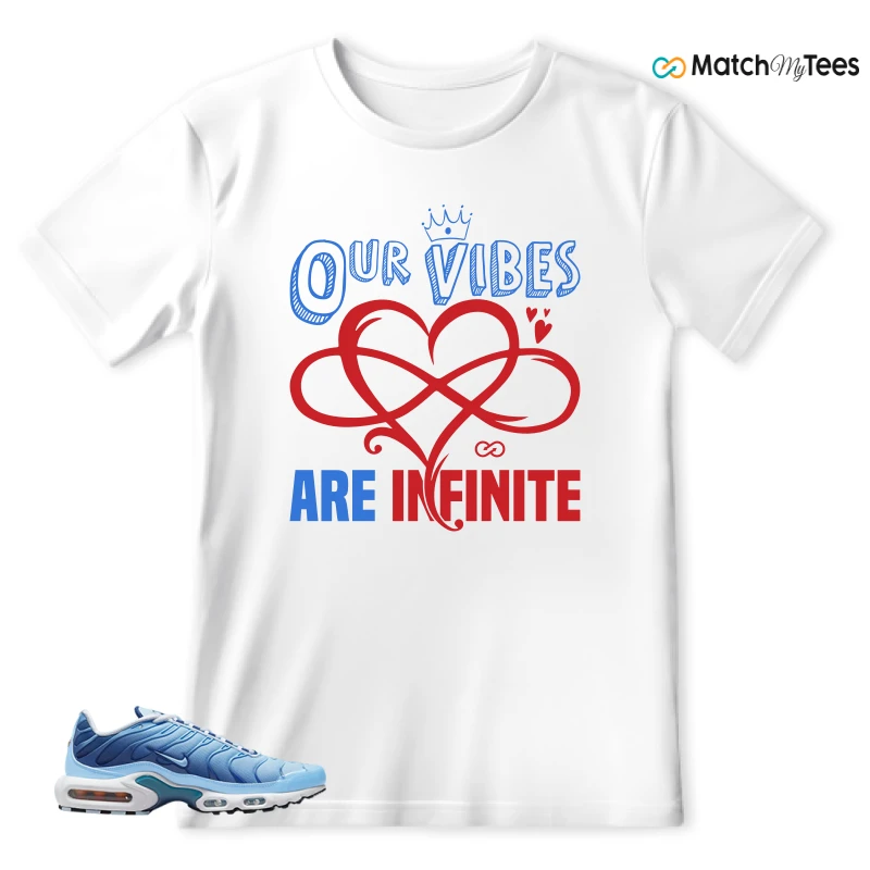 NIKE AIR MAX PLUS UNIVERSITY BLUE GRADIENT SNEAKER Matching Tees t-shirt