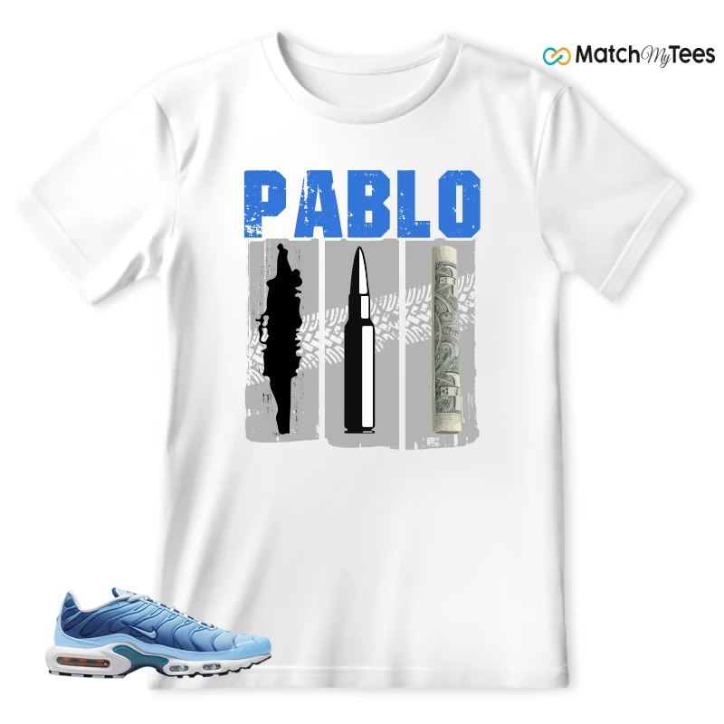 NIKE AIR MAX PLUS UNIVERSITY BLUE GRADIENT SNEAKER Matching Tees t-shirt