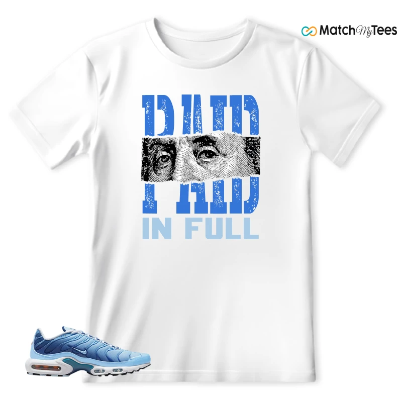 NIKE AIR MAX PLUS UNIVERSITY BLUE GRADIENT SNEAKER Matching Tees t-shirt