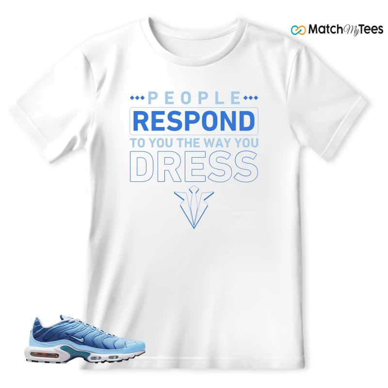 NIKE AIR MAX PLUS UNIVERSITY BLUE GRADIENT SNEAKER Matching Tees t-shirt