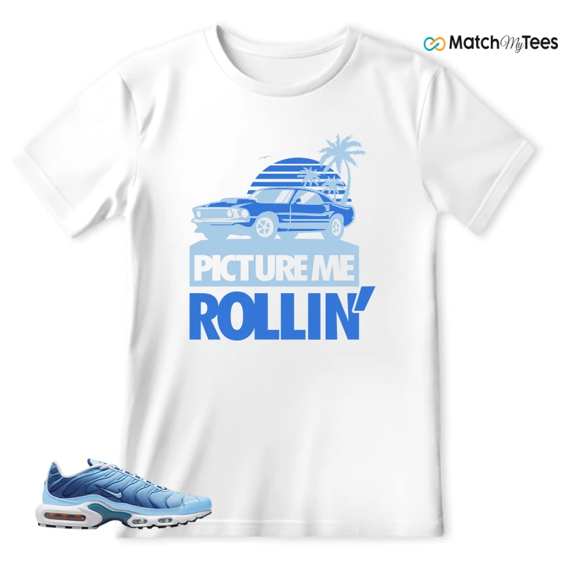 NIKE AIR MAX PLUS UNIVERSITY BLUE GRADIENT SNEAKER Matching Tees t-shirt