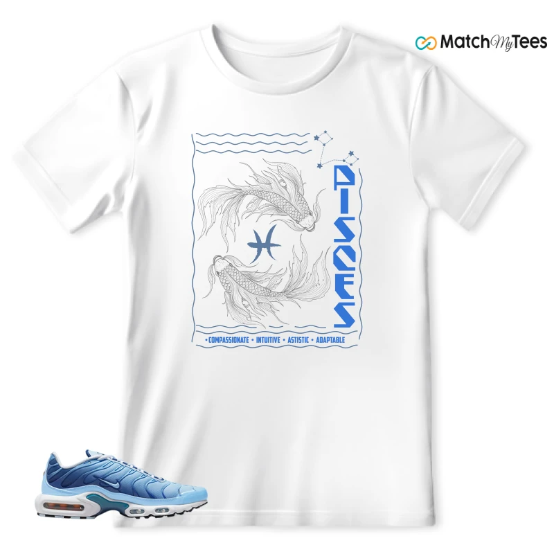 NIKE AIR MAX PLUS UNIVERSITY BLUE GRADIENT SNEAKER Matching Tees t-shirt