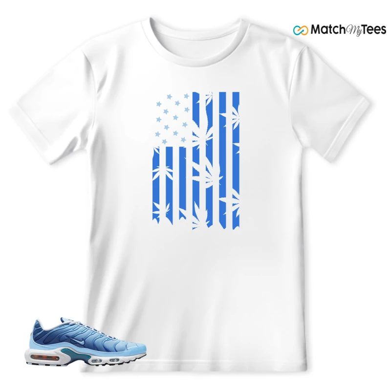 NIKE AIR MAX PLUS UNIVERSITY BLUE GRADIENT SNEAKER Matching Tees t-shirt