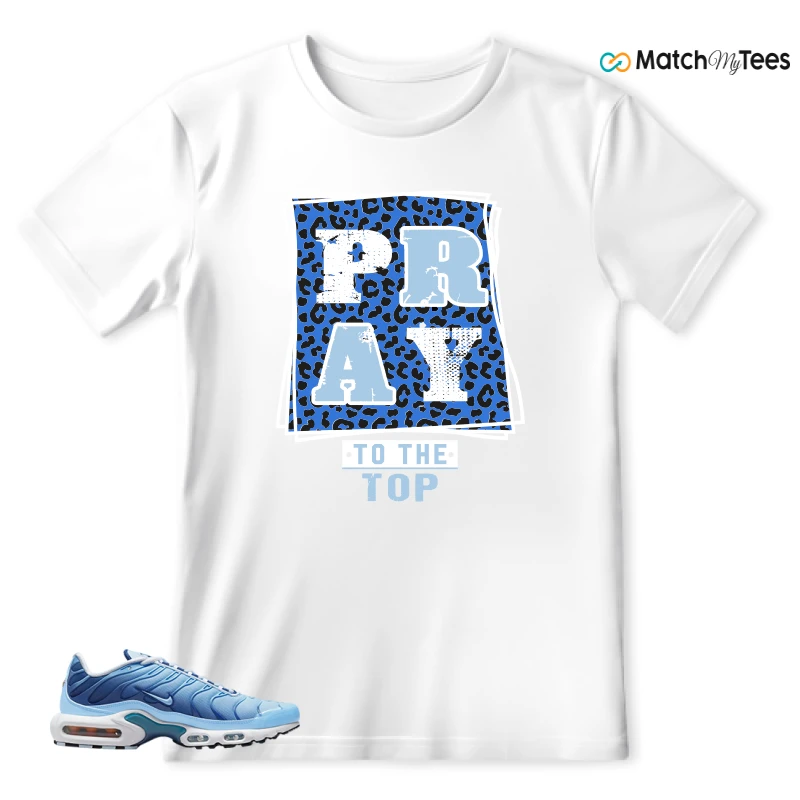 NIKE AIR MAX PLUS UNIVERSITY BLUE GRADIENT SNEAKER Matching Tees t-shirt