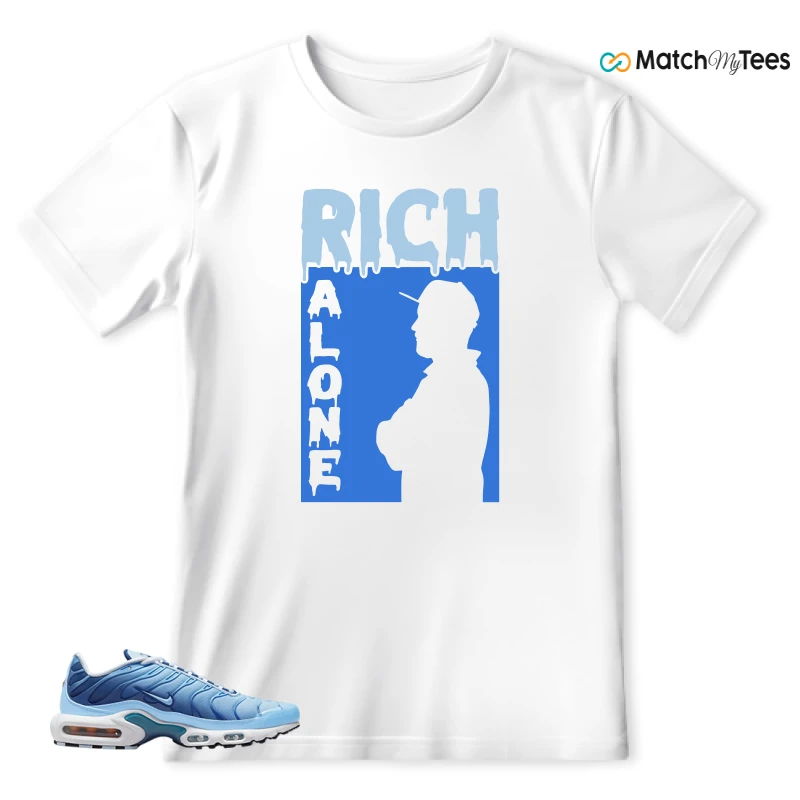 NIKE AIR MAX PLUS UNIVERSITY BLUE GRADIENT SNEAKER Matching Tees t-shirt