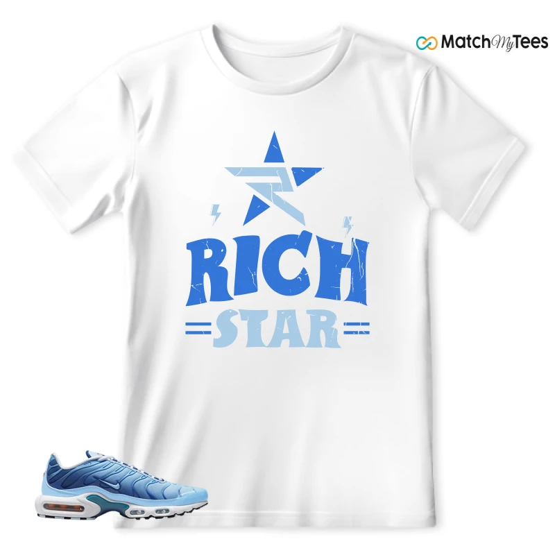NIKE AIR MAX PLUS UNIVERSITY BLUE GRADIENT SNEAKER Matching Tees t-shirt