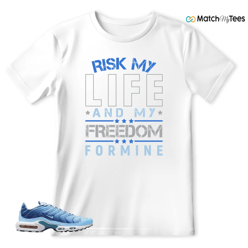 NIKE AIR MAX PLUS UNIVERSITY BLUE GRADIENT SNEAKER Matching Tees t-shirt