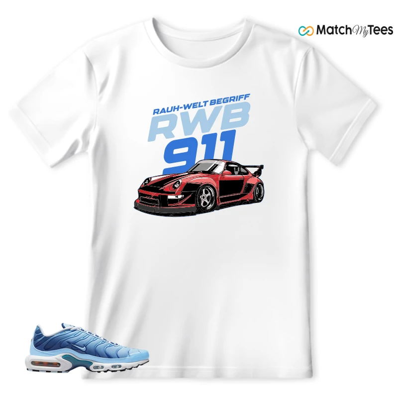 NIKE AIR MAX PLUS UNIVERSITY BLUE GRADIENT SNEAKER Matching Tees t-shirt
