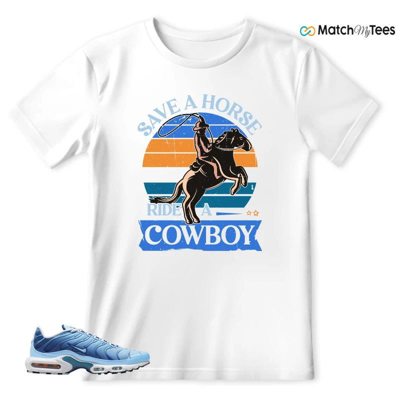 NIKE AIR MAX PLUS UNIVERSITY BLUE GRADIENT SNEAKER Matching Tees t-shirt