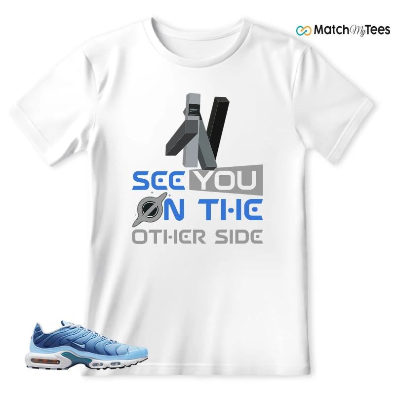 NIKE AIR MAX PLUS UNIVERSITY BLUE GRADIENT SNEAKER Matching Tees t-shirt