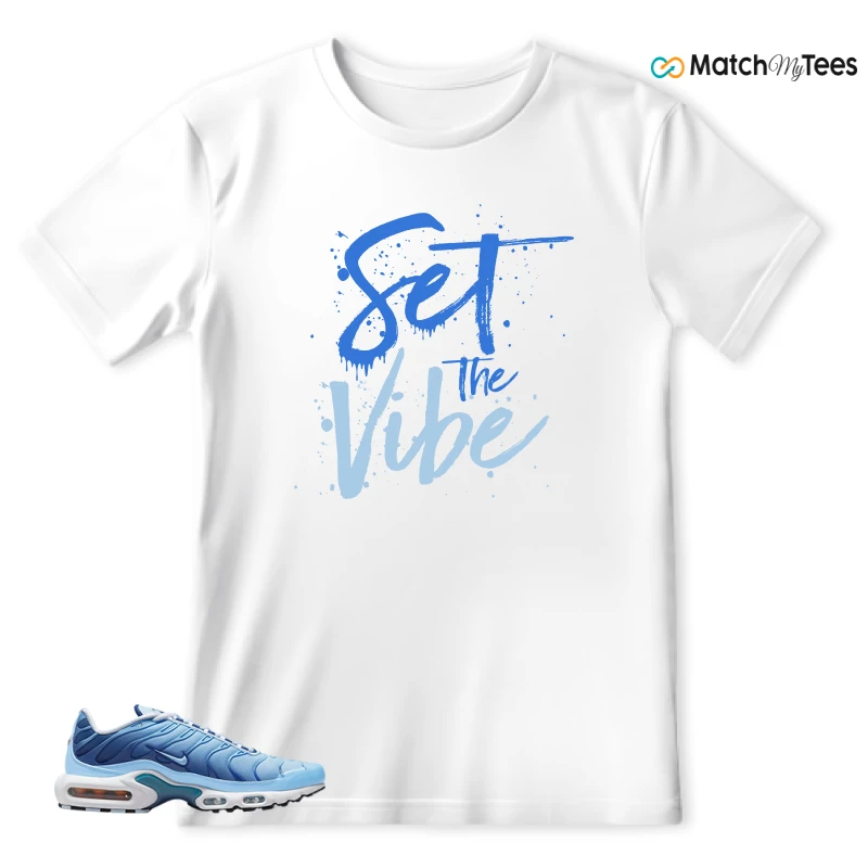 NIKE AIR MAX PLUS UNIVERSITY BLUE GRADIENT SNEAKER Matching Tees t-shirt