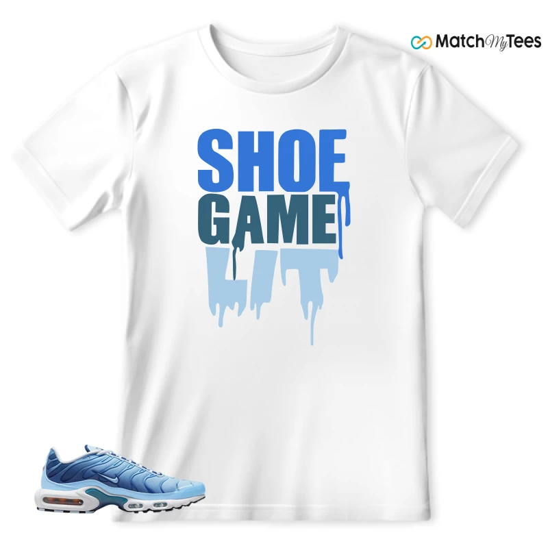 NIKE AIR MAX PLUS UNIVERSITY BLUE GRADIENT SNEAKER Matching Tees t-shirt