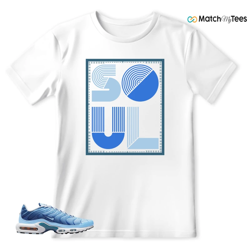 NIKE AIR MAX PLUS UNIVERSITY BLUE GRADIENT SNEAKER Matching Tees t-shirt