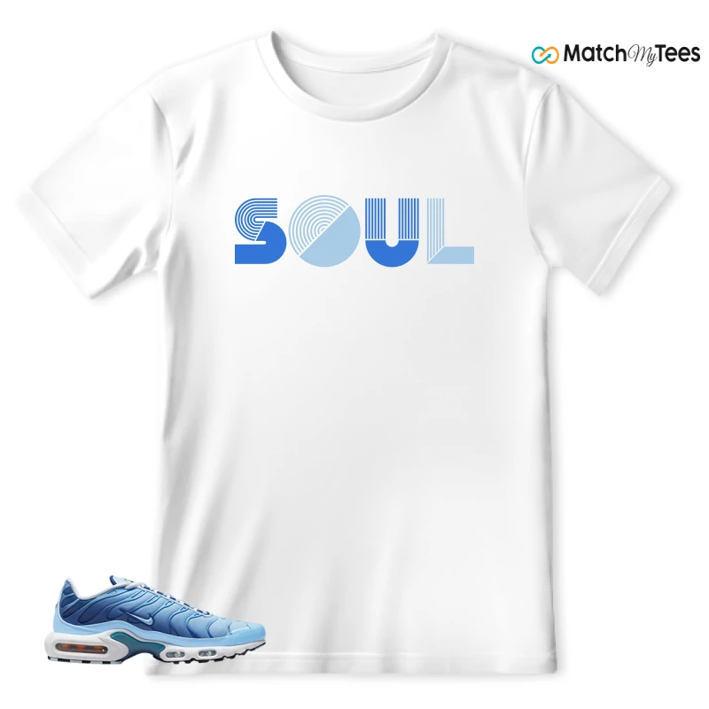 NIKE AIR MAX PLUS UNIVERSITY BLUE GRADIENT SNEAKER Matching Tees t-shirt
