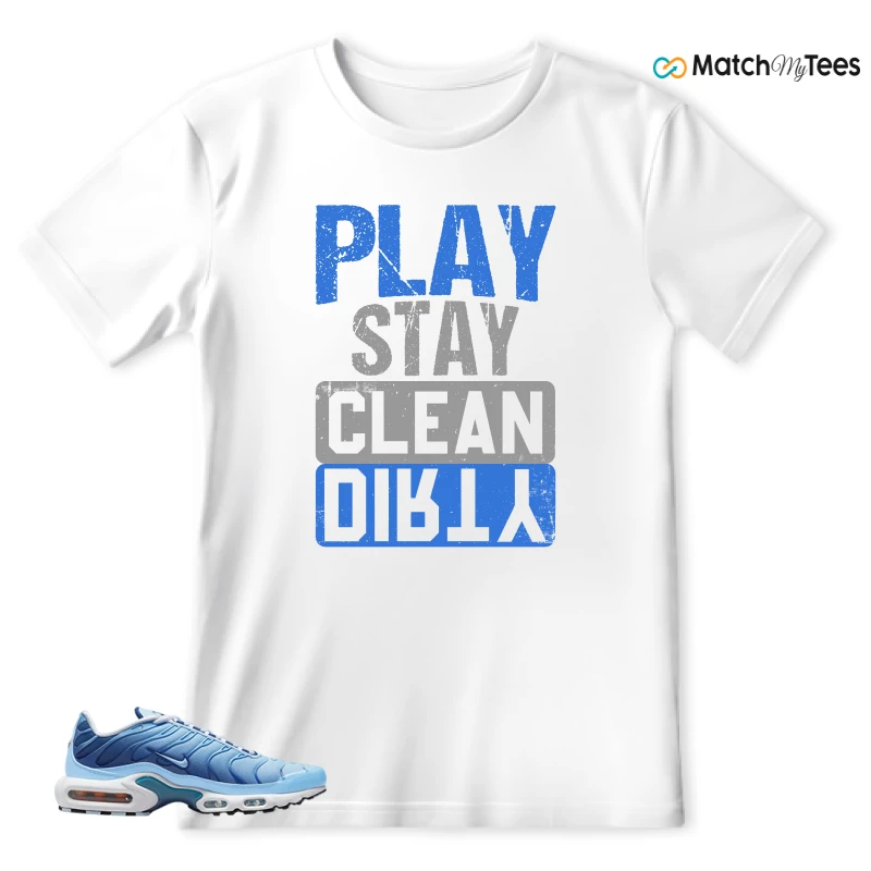NIKE AIR MAX PLUS UNIVERSITY BLUE GRADIENT SNEAKER Matching Tees t-shirt
