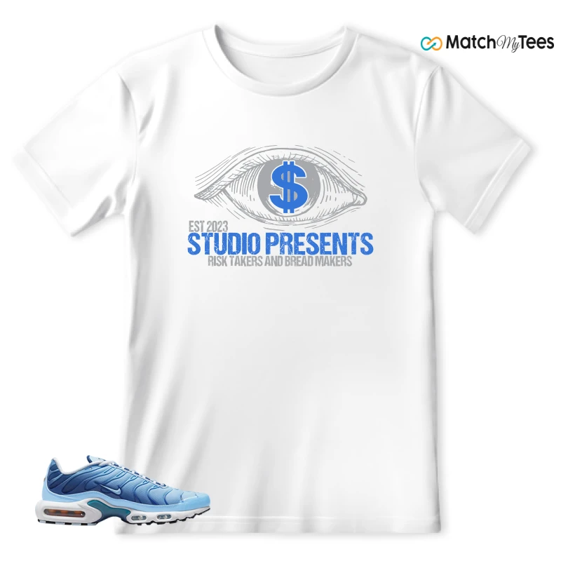 NIKE AIR MAX PLUS UNIVERSITY BLUE GRADIENT SNEAKER Matching Tees t-shirt