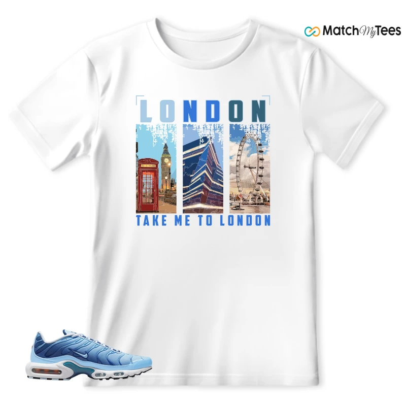 NIKE AIR MAX PLUS UNIVERSITY BLUE GRADIENT SNEAKER Matching Tees t-shirt
