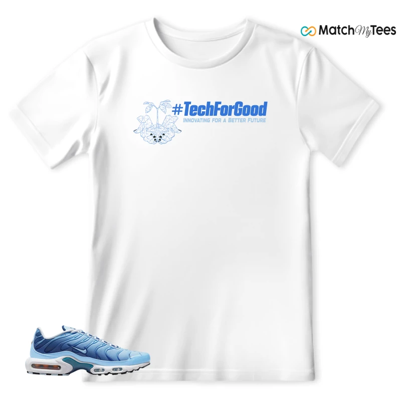 NIKE AIR MAX PLUS UNIVERSITY BLUE GRADIENT SNEAKER Matching Tees t-shirt