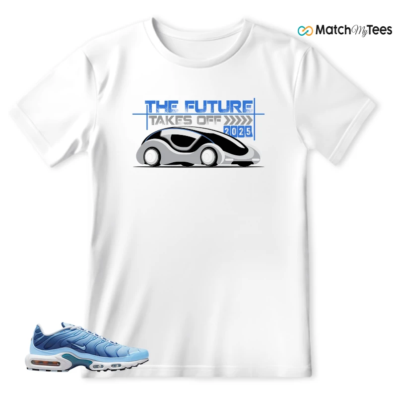 NIKE AIR MAX PLUS UNIVERSITY BLUE GRADIENT SNEAKER Matching Tees t-shirt