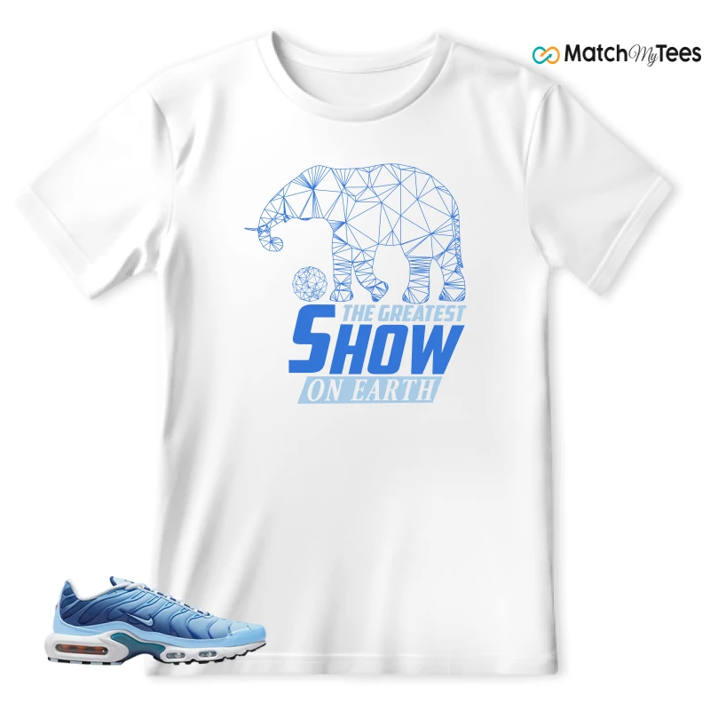NIKE AIR MAX PLUS UNIVERSITY BLUE GRADIENT SNEAKER Matching Tees t-shirt