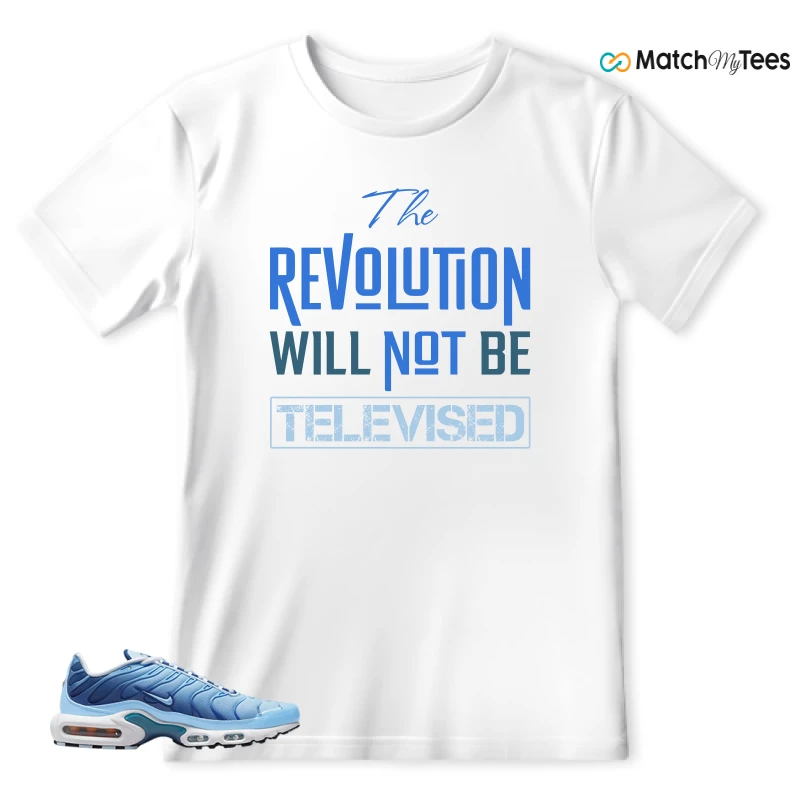 NIKE AIR MAX PLUS UNIVERSITY BLUE GRADIENT SNEAKER Matching Tees t-shirt