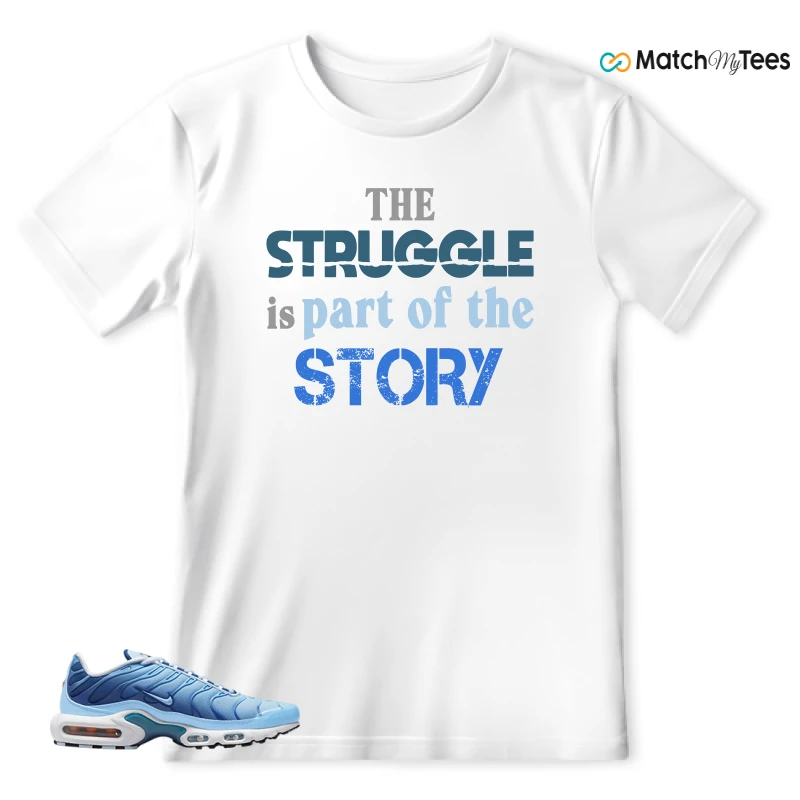NIKE AIR MAX PLUS UNIVERSITY BLUE GRADIENT SNEAKER Matching Tees t-shirt