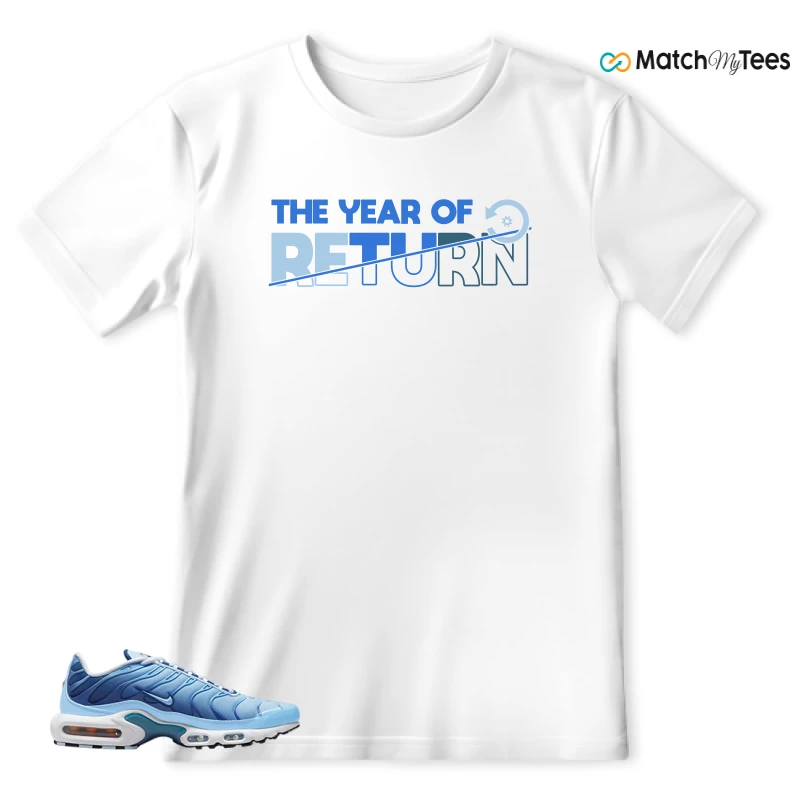 NIKE AIR MAX PLUS UNIVERSITY BLUE GRADIENT SNEAKER Matching Tees t-shirt