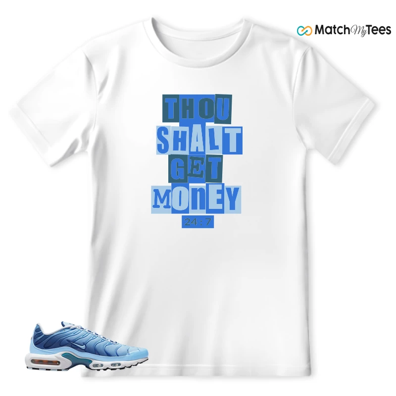 NIKE AIR MAX PLUS UNIVERSITY BLUE GRADIENT SNEAKER Matching Tees t-shirt