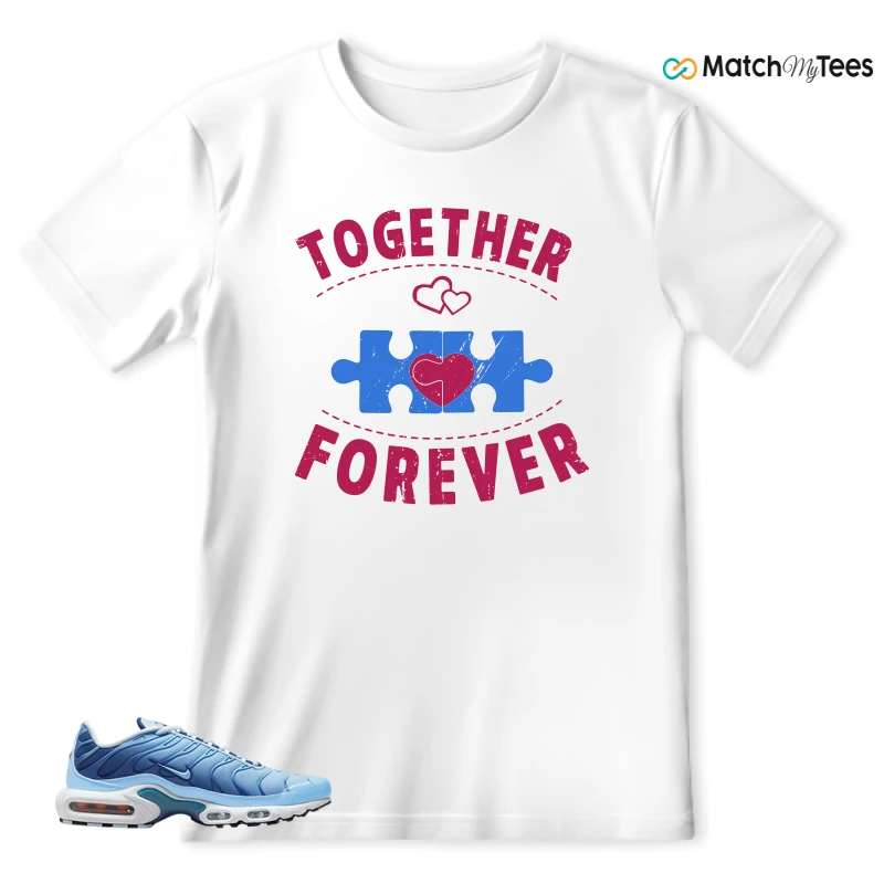 NIKE AIR MAX PLUS UNIVERSITY BLUE GRADIENT SNEAKER Matching Tees t-shirt