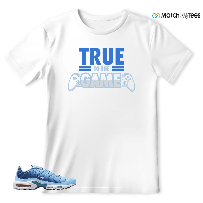 NIKE AIR MAX PLUS UNIVERSITY BLUE GRADIENT SNEAKER Matching Tees t-shirt