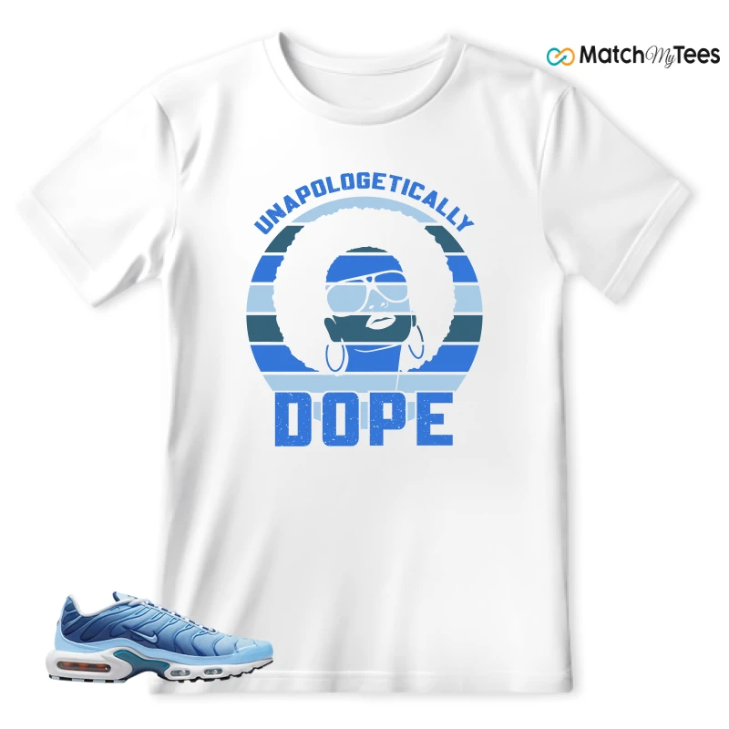 NIKE AIR MAX PLUS UNIVERSITY BLUE GRADIENT SNEAKER Matching Tees t-shirt