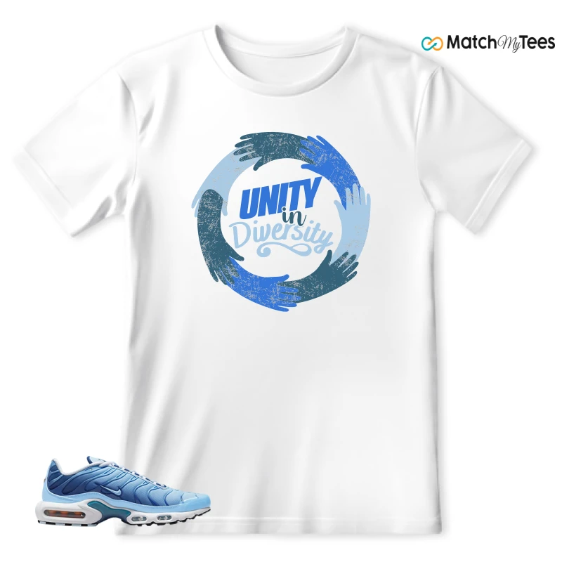 NIKE AIR MAX PLUS UNIVERSITY BLUE GRADIENT SNEAKER Matching Tees t-shirt