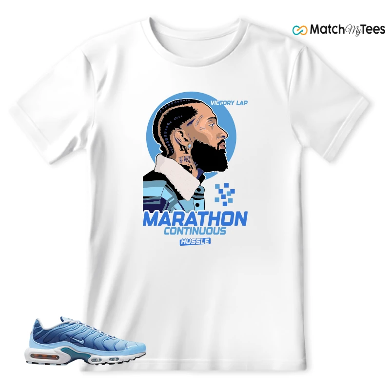 NIKE AIR MAX PLUS UNIVERSITY BLUE GRADIENT SNEAKER Matching Tees t-shirt