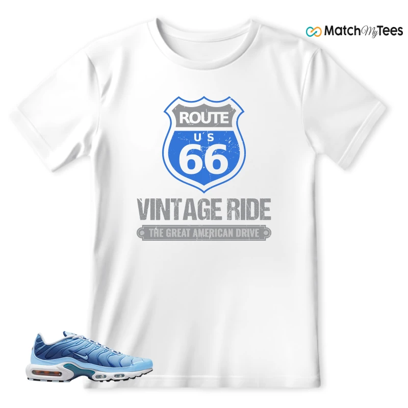 NIKE AIR MAX PLUS UNIVERSITY BLUE GRADIENT SNEAKER Matching Tees t-shirt