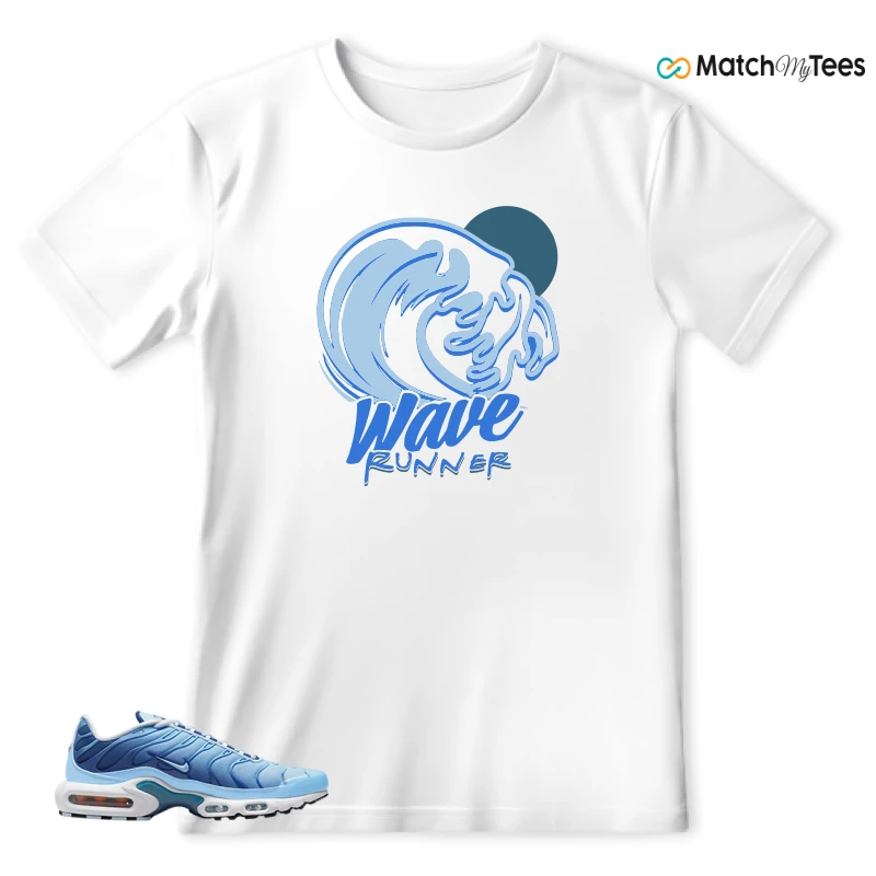 NIKE AIR MAX PLUS UNIVERSITY BLUE GRADIENT SNEAKER Matching Tees t-shirt