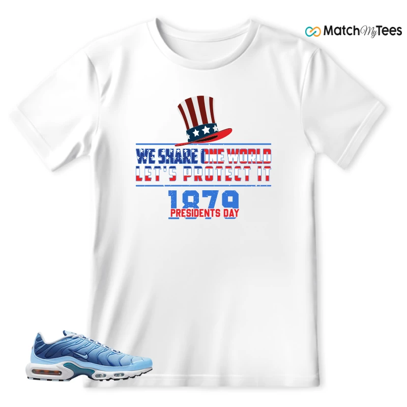 NIKE AIR MAX PLUS UNIVERSITY BLUE GRADIENT SNEAKER Matching Tees t-shirt