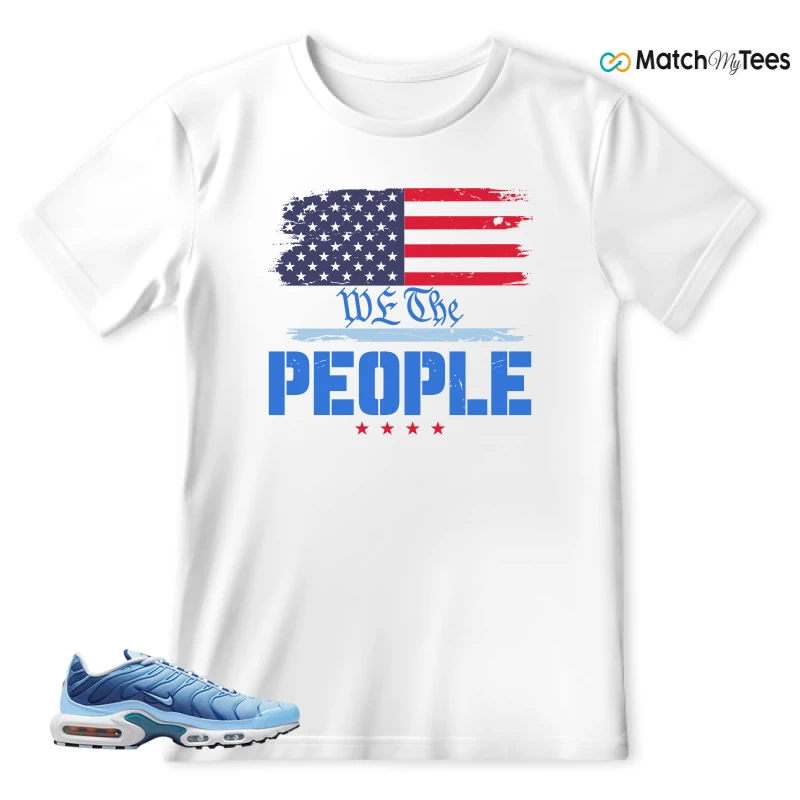 NIKE AIR MAX PLUS UNIVERSITY BLUE GRADIENT SNEAKER Matching Tees t-shirt