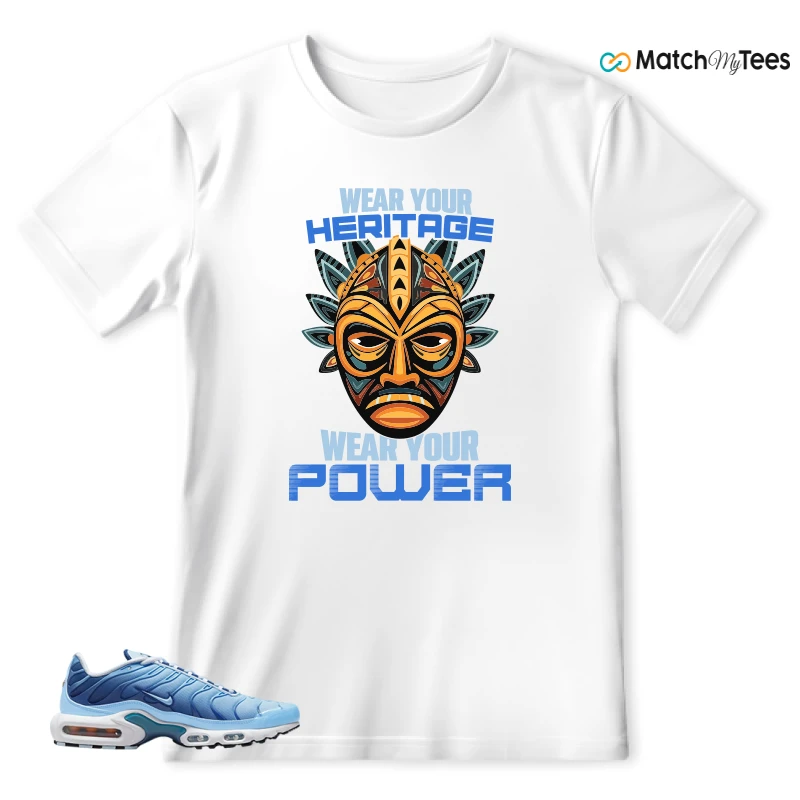 NIKE AIR MAX PLUS UNIVERSITY BLUE GRADIENT SNEAKER Matching Tees t-shirt