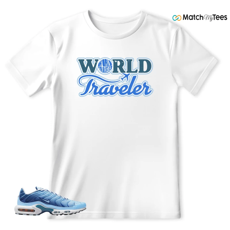 NIKE AIR MAX PLUS UNIVERSITY BLUE GRADIENT SNEAKER Matching Tees t-shirt
