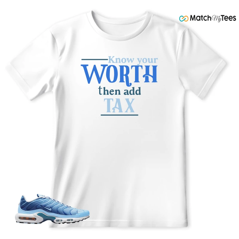 NIKE AIR MAX PLUS UNIVERSITY BLUE GRADIENT SNEAKER Matching Tees t-shirt