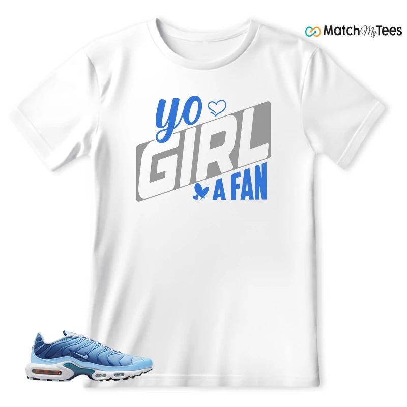 NIKE AIR MAX PLUS UNIVERSITY BLUE GRADIENT SNEAKER Matching Tees t-shirt