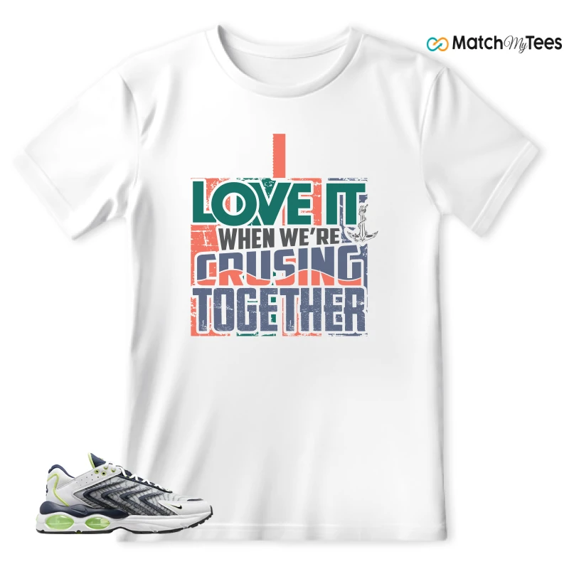 NIKE AIR MAX TW WHITE LEMON TWIST NAVY SNEAKER Matching Tees t-shirt