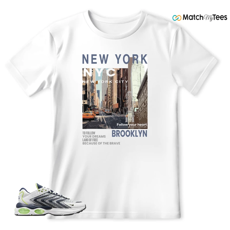 NIKE AIR MAX TW WHITE LEMON TWIST NAVY SNEAKER Matching Tees t-shirt